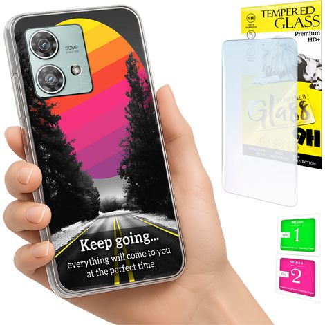 Custodia per Motorola Edge 40 Neo Photo Cover Case Back Case + Vetro 9H (1/5)
