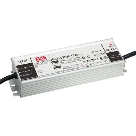 Mean Well HLG-120H-24AB Driver de LED à tension constante 120 W 2.5 - 5 A 22 - 27 V/DC dimmable, fonction dimmeur 3 en 1, réglable, circuit PFC, ext Q923032