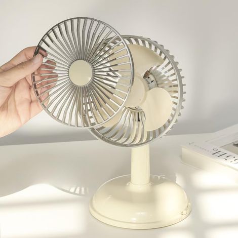 Ventilateur de bureau rechargeable, ventilateur de camping extérieur portable, 2 modes, adapté pour sortir, travailler, étudier, etc. (1/5)