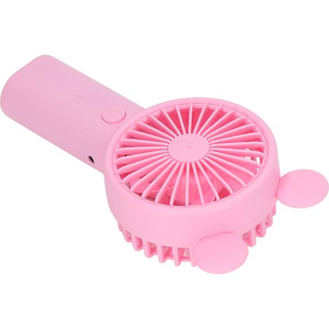 Ventilateur de Bureau Mini USB Rechargeable avec Batterie Lithium Intégrée - Portable et Puissant - Rose