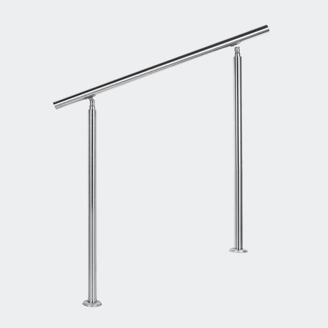 Rampe D'Escalier, Main Courante, Sur Pied, 160 cm, En Acier Inoxydable (1/5)