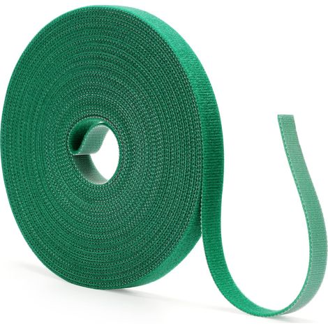 10M Attaches de Jardin pour Plantes, 12mm Liens de Plantes Bande de Fixation Réutilisable,Attache pour Plantes grimpantes - Vert Foncé (1/5)