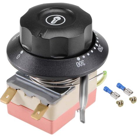 NC 250V 16A 50-300C Temperature Control Switch Capillary Thermostat for Oven Refrigerator Heating, 0.7m, with 2 Screws and 2 Crimp Terminals (1/5)