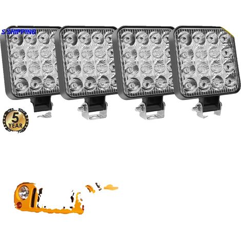 Arbeitslicht, Helles Weißes Licht, Wasserdicht und Stoßfestes Design, 4PCS (1/2)