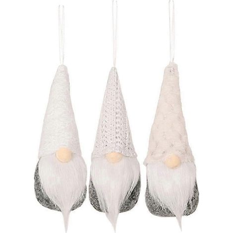 Ensemble de 3 décorations de Noël : peluches décoratives, lutins sans visage, pour la fête de Noël et la décoration intérieure. (1/5)