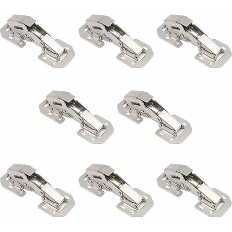 AIDUCHO Set mit 8 Schranktürscharnieren, 90°-Vollauflegescharniere für die Küche, Aufputzmontage (1/5)