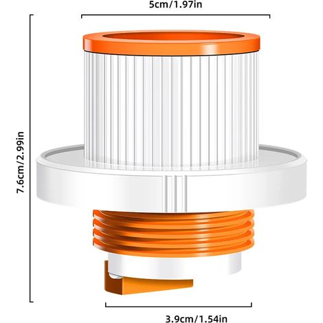 (Orange) Bouchon désodorisant pour drain à gravité : Plusieurs joints empêchent les odeurs et les insectes, branchez et jouez, convient aux cuisines/salles de bains.