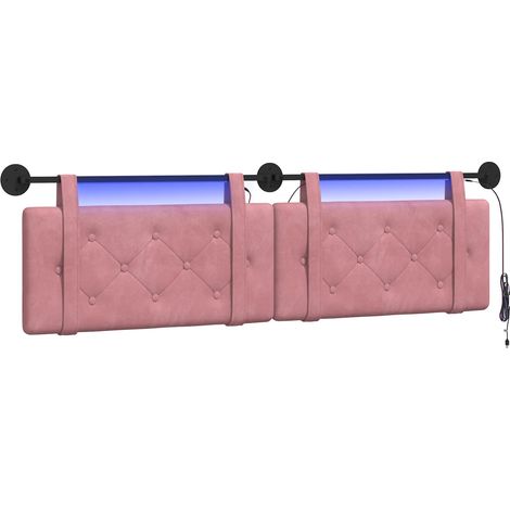 Maison Exclusive - Testiera sospesa Con luce LED Rosa Velluto (1/5)