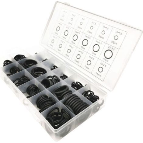 279Pcs/kit Joint d'étanchéité O-Ring en Caoutchouc Kit d'Assortiment 18 Tailles pour Réparation Remplacement Auto