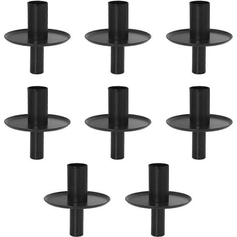 Élégants centres de table supports pour bouteilles de vin bougeoirs coniques inserts pour bouteilles chandeliers en fer lot de 4 ou 8 pièces (1/5)
