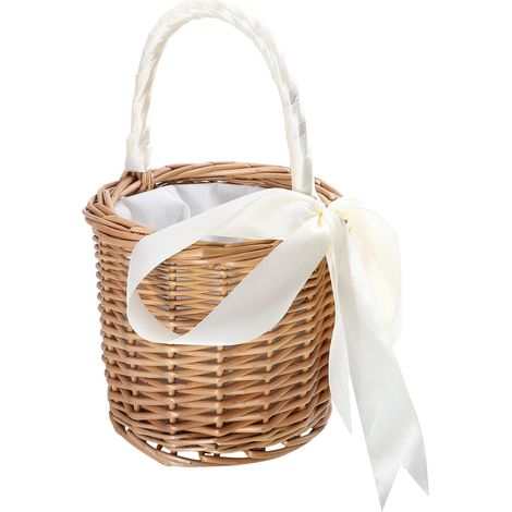 Panier de Rangement Tissé la Main en Osier pour Bouteilles de Vin et Fleurs, Panier Poignée, pour Bureau ou Chambre (1/5)