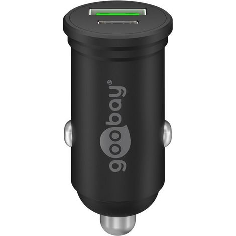 Caricabatterie doppio per auto Goobay PD 45W, 3.0A, 1x USB-A 1x USB-C - Nero