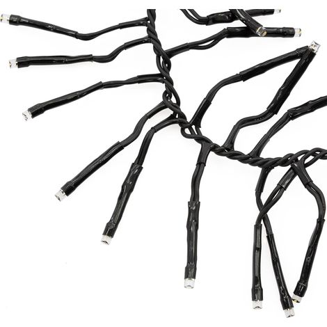 ECD Germany Guirlande Lumineuse LED Cluster 14m 700 LED Extra Blanc Chaud, 8 Modes, Alimentation Électrique, IP-44 Étanche, Intérieur/Extérieur, Éclairage de Noël, Chaine pour Sapin, Fête, Mariage (1/10)