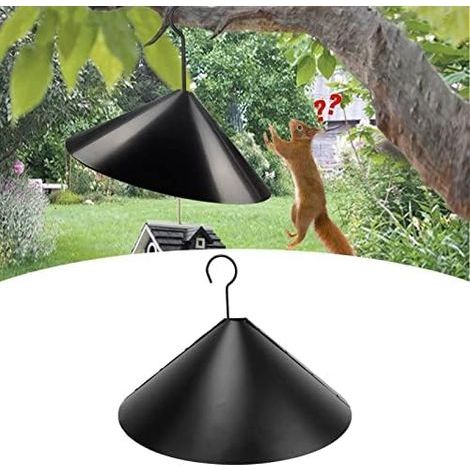 Garde de Maison d'Oiseau, 40cm Déflecteurs d'Écureuil Suspendus Déflecteur de Protection d'Écureuil Enveloppant avec Crochet Garde d'Oiseau pour Extérieure Mangeoires d'oiseaux Suspendues (1/5)