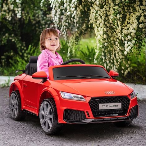 Auto elettrica per bambini 12V con telecomando 2,4G, USB/MP3, LED, rossa, 3-5 anni (1/5)