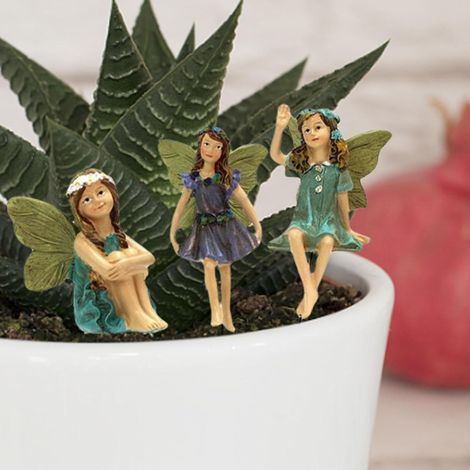 Figuren Kunstharz Gartenfigur Dekoration Miniatur Pixies
