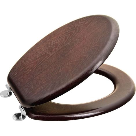 Aqualine Asientos de WC - Asiento de WC, nogal 1705-11