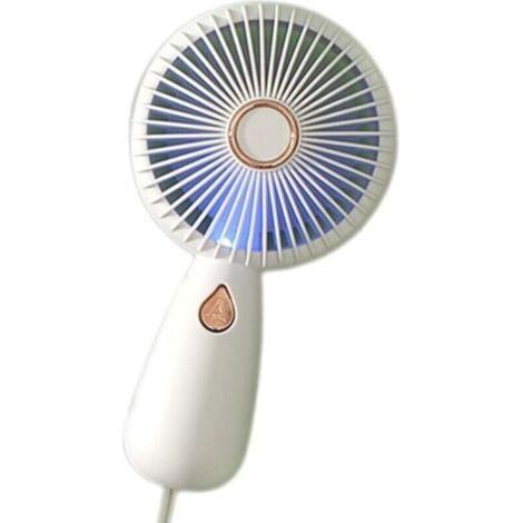 Kleiner, tragbarer Ventilator, persönlicher tragbarer Ventilator – Wiederaufladbarer Handventilator – Tragbarer Ventilator mit farbigem Licht (1/5)