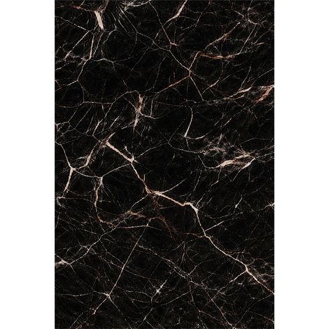 Panel de PVC efecto mármol para revestimientos interiores UV 6 uds 120x60 cm - Negro
