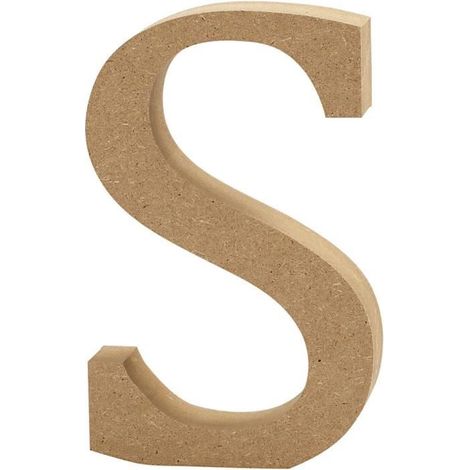 Lettre en bois - Objet décoratif - Couleur marron - Bois (1/2)