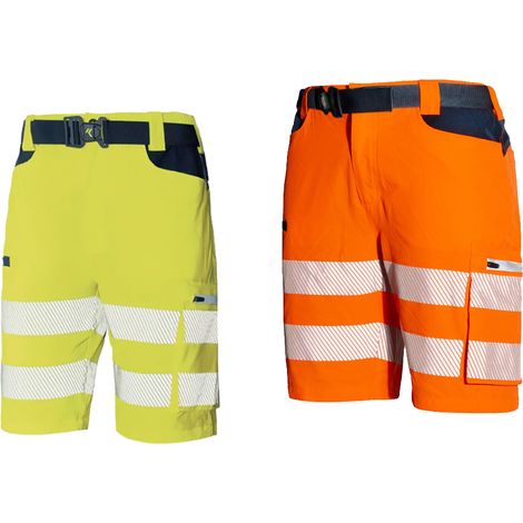 Bermuda haute visibilité Industrial Starter HV Softshell Light - M - Orange (1/4)