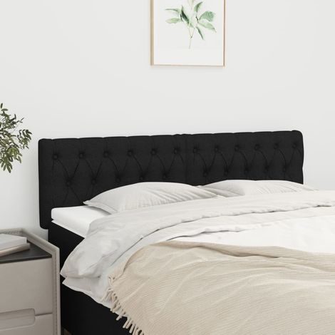 Kopfteile Schwarz 160x7x78/88 cm Stoff
