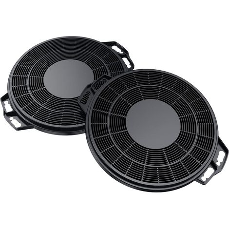 CACF006 Filtres à charbon pour hotte aspirante – Filtres de remplacement au charbon actif pour ventilation sans évacuation – Installation facile – Lot de 2 (200 × 15 mm)
