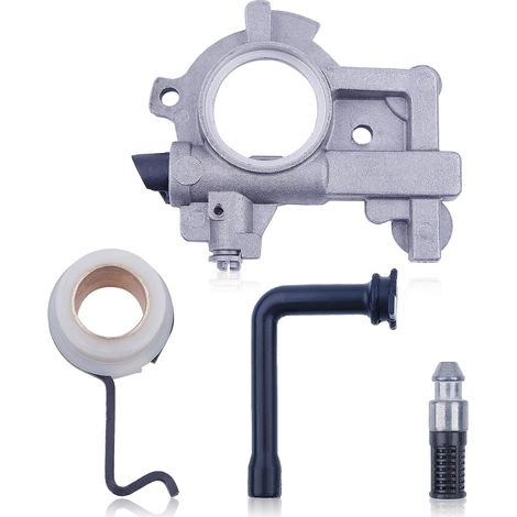 Kit de lubrificateur de pompe à huile pour tronçonneuses de remplacement Stihl 065, 064AV, MS650, 066 et MS660, tuyau et filtres à huile références 1122 640 3205 et 1122 640 7105 (1/5)