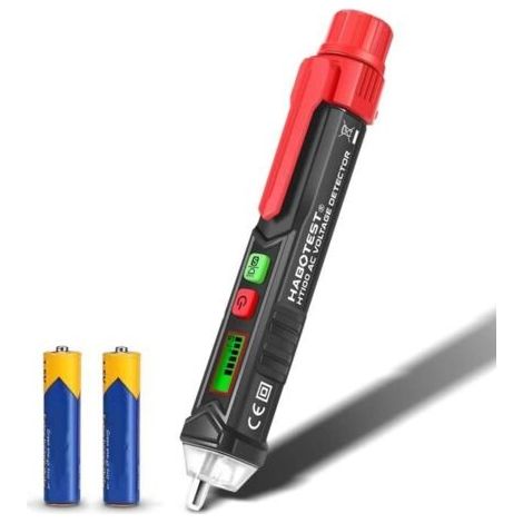 Détecteur de Tension Sans Contact,VT01 Sensibilité Réglable/Double Portée12V-1000V,48V-1000V/Alarme Sonore et Jugement en Temps Réel