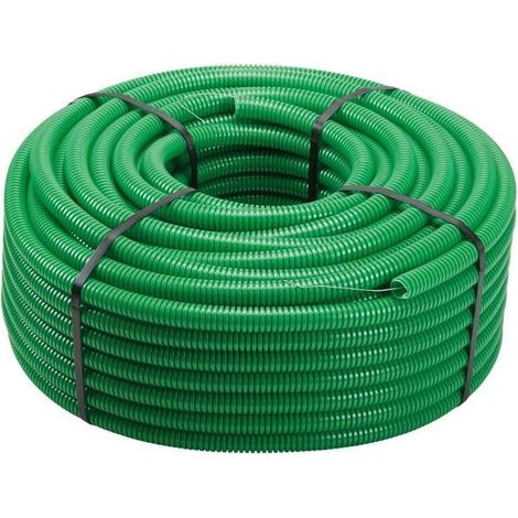 Tubo corrugato con tirafilo verde  diametro 20 - rotolo 100 mt conf. da 100 ml (1/2)