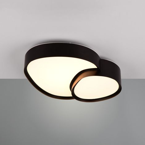 [NEUWERTIG] B-Ware Trio Lighting Led Deckenleuchte Rise Schwarz 43 X 36 Cm Cct Dimmbar Lampe Spot