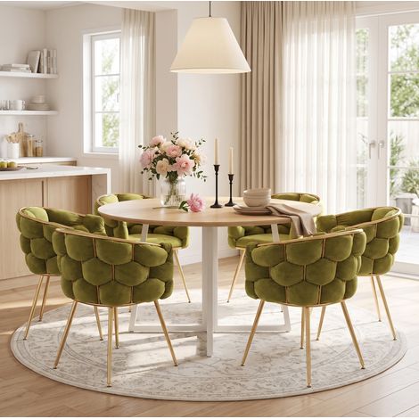 Chaise d'appoint en velours moderne avec structure métallique dorée pour salon, chambre et bureau, lot de 2 (1/5)