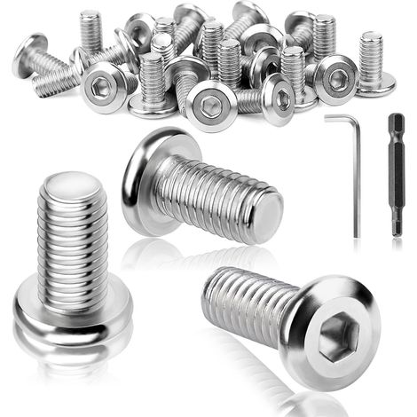 Vis Tete Plate M6x12mm Vis Allen M6 Acier Inox 25 Pièces (1/5)