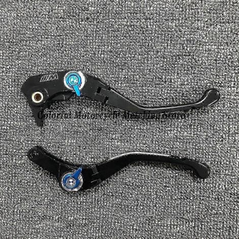 Leviers de frein et d'embrayage pliables et réglables en aluminium CNC pour motos, compatibles avec BMW S1000 RR, M1000RR et S1000RR (2020, 2021, 2022). (1/5)