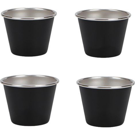 Tasses de tir en acier inoxydable, verres de tir en acier inoxydable Ensemble de 4 tasses de de camping portables en - Tasse à thé de café de 50 ml dans un sac de (1/5)