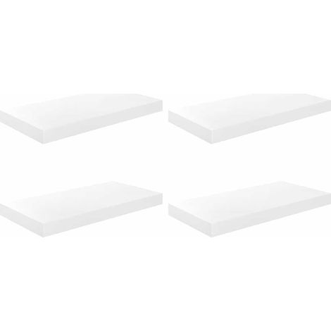 Maison Exclusive - Schweberegale 4 Stk. Hochglanz-Weiß 50x23x3,8