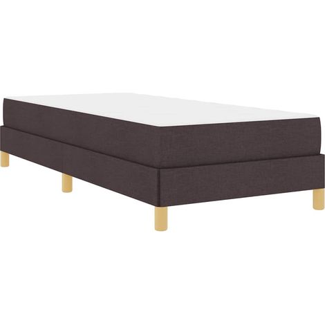 Lit simple，Lit adulte，Lit à ressorts Marron 80 x 200 cm Tissu, Bois Engineered (1/5)