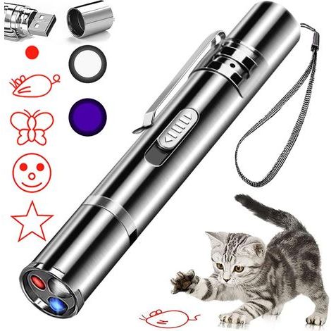 Pointeur Laser Chat/Chien - 1 pièce, Pointeur Laser LED Rouge - Jouet Interactive/Intérieur