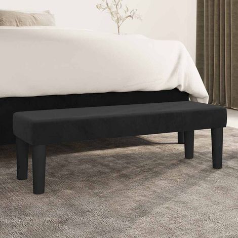 vidaXL Banc Noir 100x30x30 cm Velours (1/5)