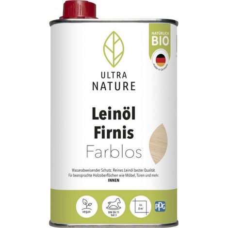 Ultra Nature Leinöl firnis Farblos 0,5 l - 682351 (1/3)