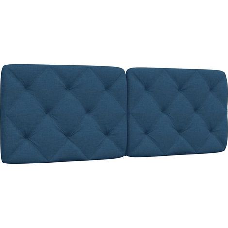 vidaXL Cuscino Testiera Blu 120 cm in Tessuto (1/5)