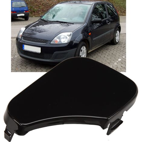 Schwarze Abdeckung für die Zugösen der vorderen Stoßstange des Ford Fiesta MK6 (2005–2008) (1/5)