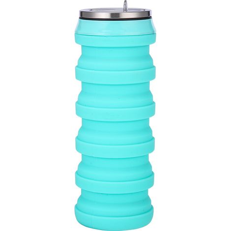 Nouvelle tasse pliable en silicone – Style canette de cola, bouteille d'eau sportive rétractable (480 ml) (1/3)