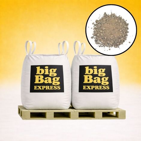 PACK 2 X BIG BAG de +/- 1,5T Sable à Tranchée Gris Ø 0/6 mm - Livraison PREMIUM (1/5)