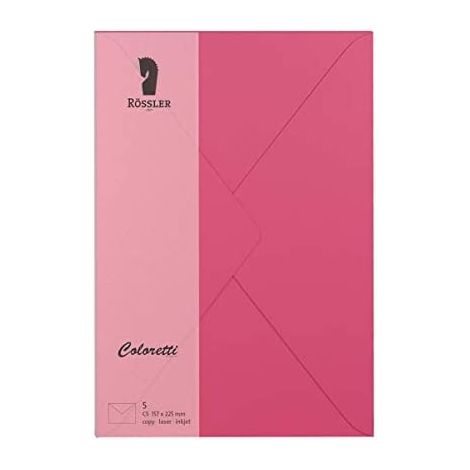 Enveloppe c5 coloretti 5 unités fuchsia (1/3)