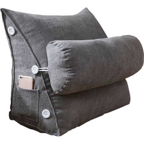Dreieckiges Kissen für Bett, Sessel, Bettwäsche, Rückenkissen, Bürostuhl, Lesekissen fürs Wohnzimmer, Inneneinrichtung (1/5)