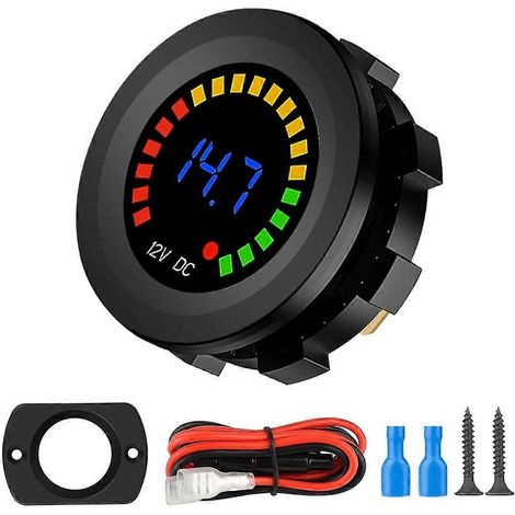 Voltmètre, voltmètre à affichage numérique LED 12 V, voltmètre de voiture, appareil de mesure, testeur de tension, appareil de mesure (1/5)