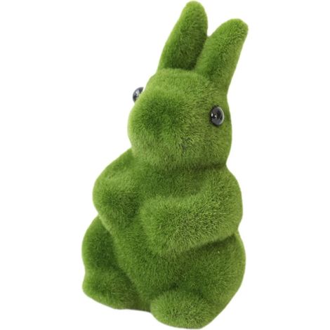Statue de lapin en mousse de Pques dcoration de 10cm x 11cm x 19cm (1/5)