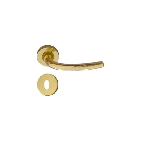 MANIGLIA VEGA CON ROSETTA IN ZAMA FINITURA OTTONE LUCIDO COPPIA - 2 coppia COTTALI
