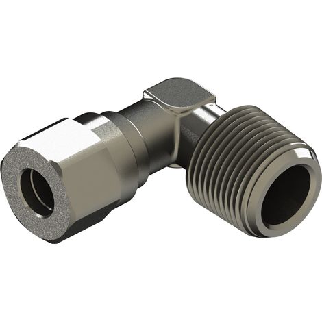 Raccord coudé RS PRO 69280 vers Enfichable 6 mm BSP 1/8 mâle Mâle 1/8 pouce, entrée ( Prix pour Paquet de 2 )